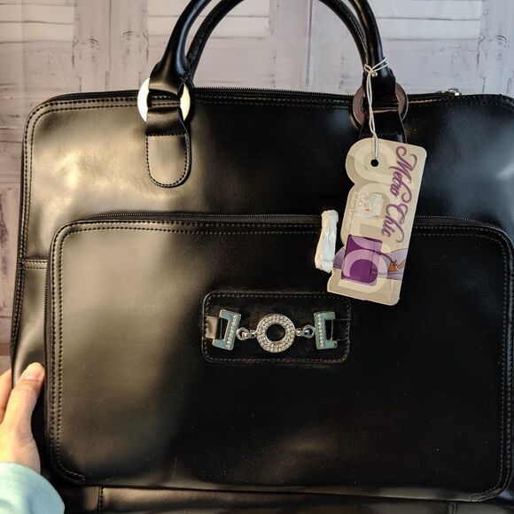 Metro Chic handbag briefcase leather laptop bag to - Picture 1 of 8